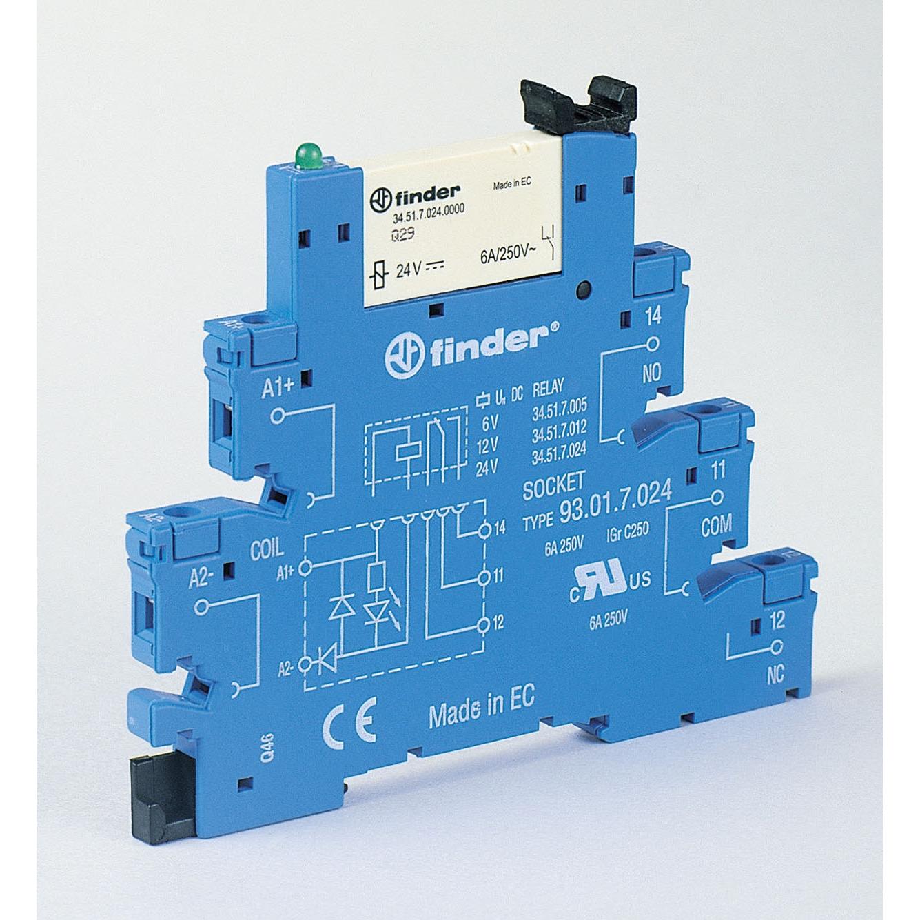 Relais électromécanique, 24VDC, DPDT - 38-52-7-024-0050