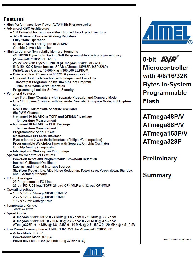 ATMEGA88P-20AU