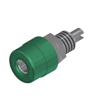 Connecteur banane, Support/socket, vert - BIL-20-GN