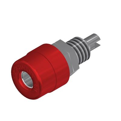 Connecteur banane, Support/socket, rouge - BIL-20-RD