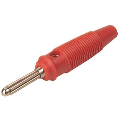 Connecteur banane, Plug, rouge - BUELA-30-K-RD
