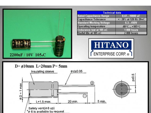 ELC2200UF10P-105ESR-H