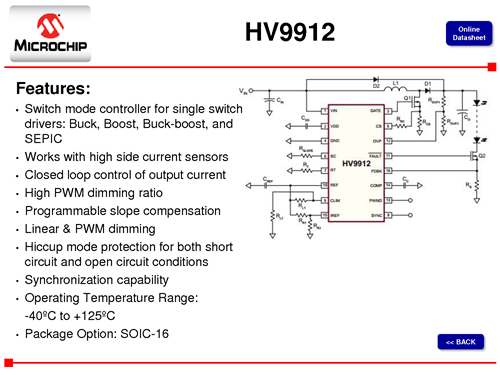 Régulateur de tension - HV9912NG-G