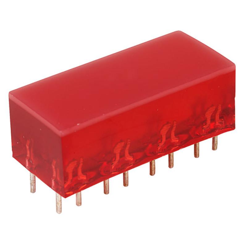 Diode LED, 10x22mm, rouge - L-895-8IDT