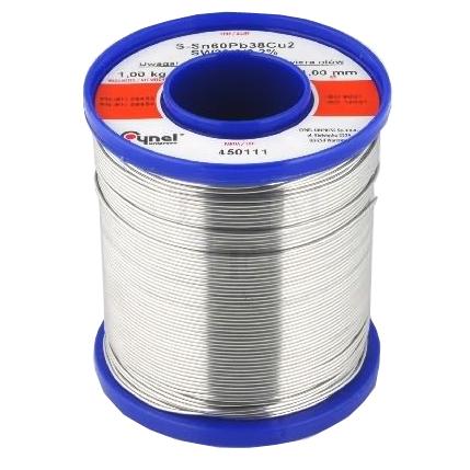 Fil de soudure, 1mm, 1kg - LC60M2-SN60PB38CU2-1MM-1KG