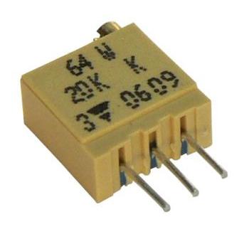 Résistance ajustable, 1k Ohms - M64W102KB40