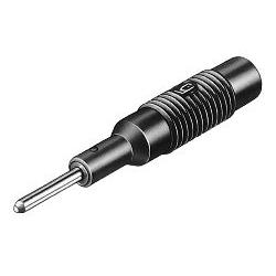 Connecteur banane, Plug, noir - MZS-2-BK