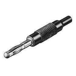Connecteur banane, Plug, noir - MZS-4-BK