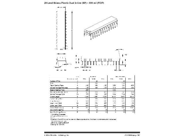 Circuit intégré PIC16F870-I-SP