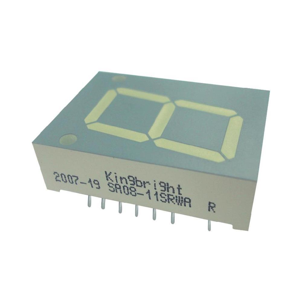 Afficheur LED, rouge, 7 segments - SA08-11SURKWA