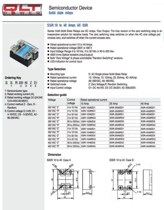 Relais statique SSR SSR-4028ZD3