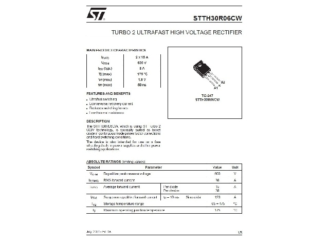 STTH30R06CW