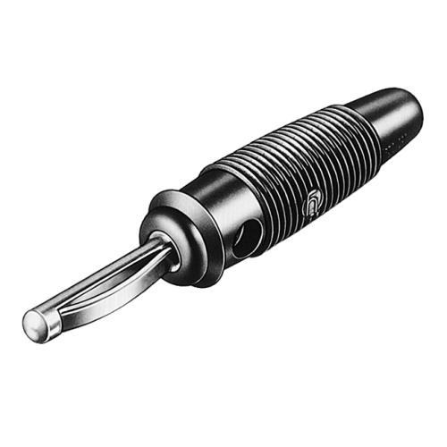 Connecteur banane, Plug, noir - VQ-30-BK